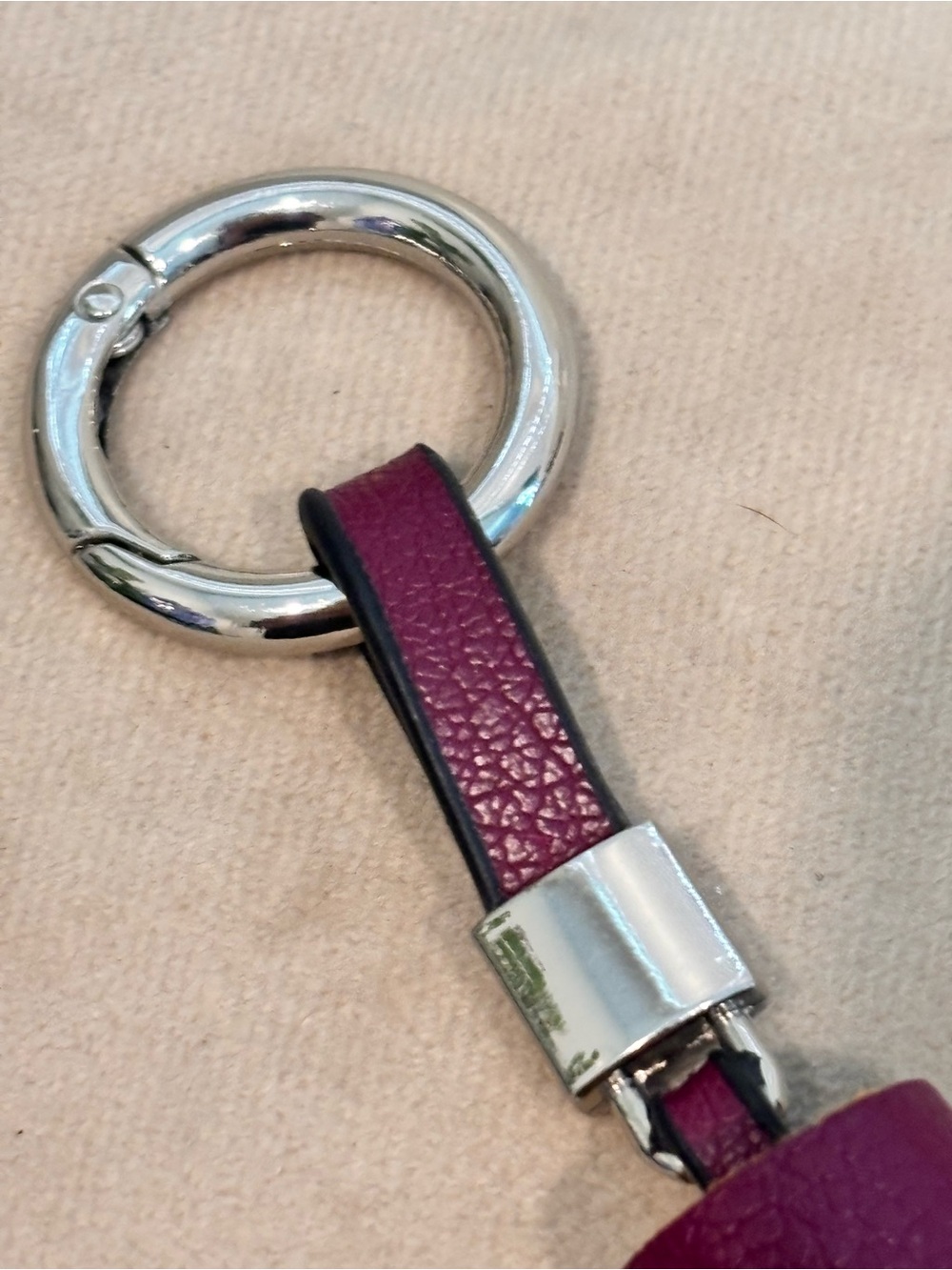 COACH Leather Tassel Keychain / Bag Charm - Picture 3 of 7